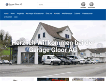 Tablet Screenshot of garage-gloor.ch